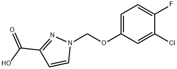 1-(3-CHLORO-4-FLUORO-PHENOXYMETHYL)-1 H-PYRAZOLE-3-CARBOXYLIC ACID Struktur