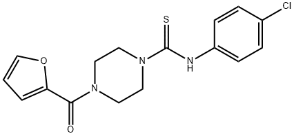 4-(((4-CHLOROPHENYL)AMINO)THIOXOMETHYL)PIPERAZINYL 2-FURYL KETONE Struktur