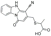 2-(4-CYANO-1-OXO-1,5-DIHYDRO-BENZO[4,5]IMIDAZO[1,2-A]PYRIDIN-3-YLMETHYLSULFANYL)-PROPIONIC ACID Struktur