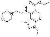 ETHYL 1-ETHYL-3-METHYL-4-[(2-MORPHOLINOETHYL)AMINO]-1H-PYRAZOLO[3,4-B]PYRIDINE-5-CARBOXYLATE Struktur