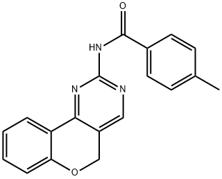 N-(5H-CHROMENO[4,3-D]PYRIMIDIN-2-YL)-4-METHYLBENZENECARBOXAMIDE Struktur