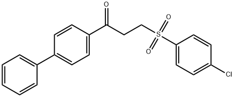 1-[1,1'-BIPHENYL]-4-YL-3-[(4-CHLOROPHENYL)SULFONYL]-1-PROPANONE Struktur