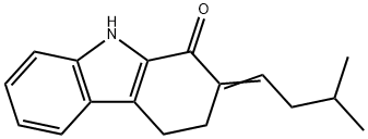 2-[(E)-3-METHYLBUTYLIDENE]-2,3,4,9-TETRAHYDRO-1H-CARBAZOL-1-ONE Struktur