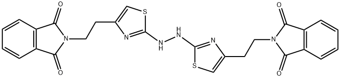 2-(2-[2-(2-(4-[2-(1,3-DIOXO-1,3-DIHYDRO-2H-ISOINDOL-2-YL)ETHYL]-1,3-THIAZOL-2-YL)HYDRAZINO)-1,3-THIAZOL-4-YL]ETHYL)-1H-ISOINDOLE-1,3(2H)-DIONE Struktur