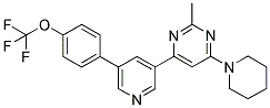 2-METHYL-4-PIPERIDIN-1-YL-6-[5-(4-TRIFLUOROMETHOXY-PHENYL)-PYRIDIN-3-YL]-PYRIMIDINE Struktur