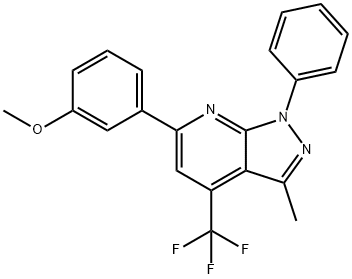 6-(3-METHOXYPHENYL)-3-METHYL-1-PHENYL-4-(TRIFLUOROMETHYL)-1H-PYRAZOLO[3,4-B]PYRIDINE Struktur