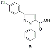 1-(4-BROMOPHENYL)-3-(4-CHLOROPHENYL)-1H-PYRAZOLE-5-CARBOXYLIC ACID Struktur