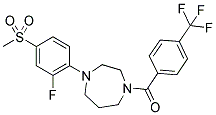 1-[2-FLUORO-4-(METHYLSULFONYL)PHENYL]-4-[4-(TRIFLUOROMETHYL)BENZOYL]-1,4-DIAZEPANE Struktur