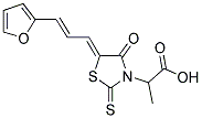 2-[5-(3-FURAN-2-YL-ALLYLIDENE)-4-OXO-2-THIOXO-THIAZOLIDIN-3-YL]-PROPIONIC ACID Struktur