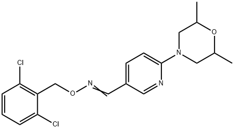 6-(2,6-DIMETHYLMORPHOLINO)NICOTINALDEHYDE O-(2,6-DICHLOROBENZYL)OXIME Struktur