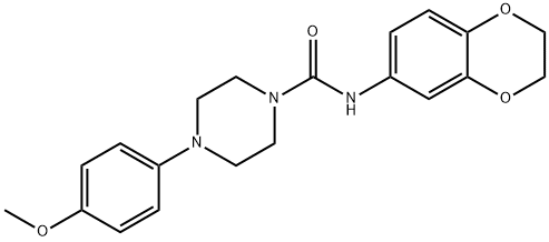 N-(2,3-DIHYDRO-1,4-BENZODIOXIN-6-YL)-4-(4-METHOXYPHENYL)TETRAHYDRO-1(2H)-PYRAZINECARBOXAMIDE Struktur