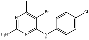 5-BROMO-N4-(4-CHLOROPHENYL)-6-METHYL-2,4-PYRIMIDINEDIAMINE Struktur