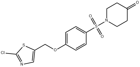 1-((4-[(2-CHLORO-1,3-THIAZOL-5-YL)METHOXY]PHENYL)SULFONYL)TETRAHYDRO-4(1H)-PYRIDINONE Struktur