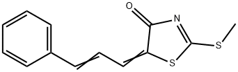 2-(METHYLSULFANYL)-5-[(Z,2E)-3-PHENYL-2-PROPENYLIDENE]-1,3-THIAZOL-4-ONE Struktur