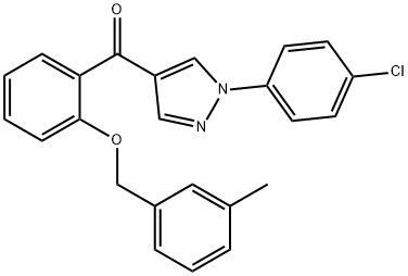 [1-(4-CHLOROPHENYL)-1H-PYRAZOL-4-YL](2-[(3-METHYLBENZYL)OXY]PHENYL)METHANONE Struktur