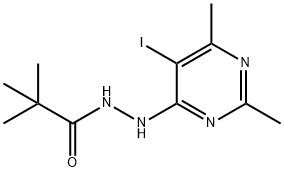 N'-(5-IODO-2,6-DIMETHYL-4-PYRIMIDINYL)-2,2-DIMETHYLPROPANOHYDRAZIDE Struktur