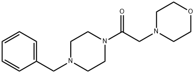 1-(4-BENZYLPIPERAZINO)-2-MORPHOLINO-1-ETHANONE Struktur