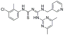 (Z)-1-(3-CHLORO-2-METHYLPHENYL)-3-((4,6-DIMETHYLPYRIMIDIN-2-YLAMINO)(PYRIDIN-3-YLMETHYLAMINO)METHYLENE)THIOUREA Struktur