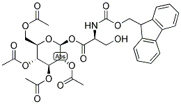 TETRA-O-ACETYL-BETA-D-GLC-FMOC-SER Struktur