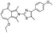 (5Z,7E)-8-ETHOXY-2-(4-(4-METHOXYPHENYL)-5-METHYLTHIAZOL-2-YL)-1,3-DIMETHYLCYCLOHEPTA[C]PYRROL-4(2H)-ONE Struktur