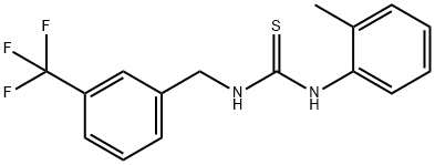 1-(2-METHYLPHENYL)-3-((3-(TRIFLUOROMETHYL)PHENYL)METHYL)THIOUREA Struktur