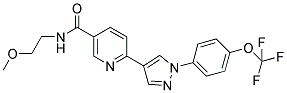 N-(2-METHOXYETHYL)-6-(1-[4-(TRIFLUOROMETHOXY)PHENYL]-1H-PYRAZOL-4-YL)NICOTINAMIDE Struktur