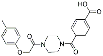 4-((4-[(4-METHYLPHENOXY)ACETYL]PIPERAZIN-1-YL)CARBONYL)BENZOIC ACID Struktur