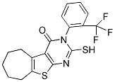 2-MERCAPTO-3-(2-TRIFLUOROMETHYL-PHENYL)-3,5,6,7,8,9-HEXAHYDRO-10-THIA-1,3-DIAZA-BENZO[A]AZULEN-4-ONE Struktur