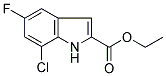 ETHYL-5-FLUORO-7-CHLORO-INDOLE-2-CARBOXYLATE Struktur