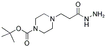 4-(2-HYDRAZINOCARBONYL-ETHYL)-PIPERAZINE-1-CARBOXYLIC ACID TERT-BUTYL ESTER Struktur