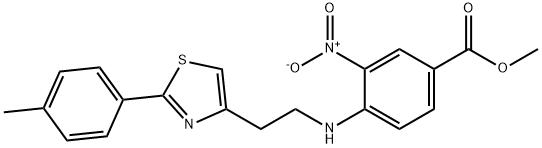 METHYL 4-((2-[2-(4-METHYLPHENYL)-1,3-THIAZOL-4-YL]ETHYL)AMINO)-3-NITROBENZENECARBOXYLATE Struktur