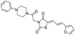 (Z)-5-((E)-3-(FURAN-2-YL)ALLYLIDENE)-3-(2-OXO-2-(4-PHENYLPIPERAZIN-1-YL)ETHYL)THIAZOLIDINE-2,4-DIONE Struktur