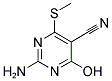 2-AMINO-4-HYDROXY-6-(METHYLSULFANYL)-5-PYRIMIDINECARBONITRILE Struktur