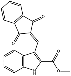 METHYL 3-[(1,3-DIOXO-1,3-DIHYDRO-2H-INDEN-2-YLIDEN)METHYL]-1H-INDOLE-2-CARBOXYLATE Struktur