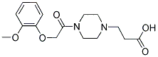 3-(4-[(2-METHOXYPHENOXY)ACETYL]PIPERAZIN-1-YL)PROPANOIC ACID Struktur