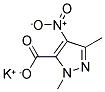 POTASSIUM 2,5-DIMETHYL-4-NITRO-2H-PYRAZOLE-3-CARBOXYLATE Struktur