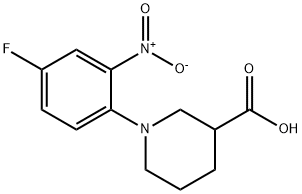 1-(4-FLUORO-2-NITROPHENYL)PIPERIDINE-3-CARBOXYLIC ACID Struktur