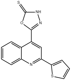 5-(2-THIOPHEN-2-YL-QUINOLIN-4-YL)-[1,3,4]OXADIAZOLE-2-THIOL Struktur