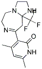 4,6-DIMETHYL-3-[9A-(TRIFLUOROMETHYL)-2,3,5,6,9,9A-HEXAHYDRO-1H-IMIDAZO[1,2-D][1,4]DIAZEPIN-8-YL]PYRIDIN-2(1H)-ONE Struktur