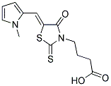 4-[5-(1-METHYL-1H-PYRROL-2-YLMETHYLENE)-4-OXO-2-THIOXO-THIAZOLIDIN-3-YL]-BUTYRIC ACID Struktur