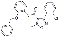 (3-(2-CHLOROPHENYL)-5-METHYLISOXAZOL-4-YL)-N-(3-(PHENYLMETHOXY)(2-PYRIDYL))FORMAMIDE Struktur