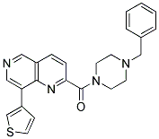 (4-BENZYL-PIPERAZIN-1-YL)-(8-THIOPHEN-3-YL-[1,6]NAPHTHYRIDIN-2-YL)-METHANONE Struktur