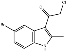 1-(5-BROMO-2-METHYL-1H-INDOL-3-YL)-2-CHLORO-ETHANONE Struktur