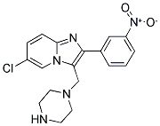 6-CHLORO-2-(3-NITRO-PHENYL)-3-PIPERAZIN-1-YLMETHYL-IMIDAZO[1,2-A]PYRIDINE Struktur