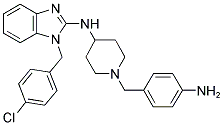 [1-(4-AMINO-BENZYL)-PIPERIDIN-4-YL]-[1-(4-CHLORO-BENZYL)-1H-BENZOIMIDAZOL-2-YL]-AMINE Struktur