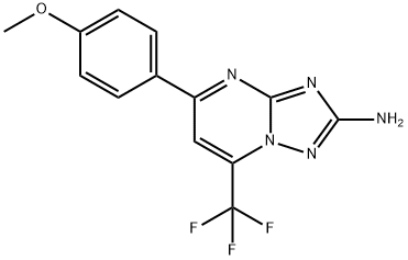 5-(4-METHOXYPHENYL)-7-(TRIFLUOROMETHYL)[1,2,4]TRIAZOLO[1,5-A]PYRIMIDIN-2-AMINE Struktur