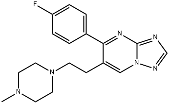 5-(4-FLUOROPHENYL)-6-[2-(4-METHYLPIPERAZINO)ETHYL][1,2,4]TRIAZOLO[1,5-A]PYRIMIDINE Struktur