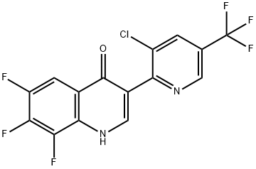 3-[3-CHLORO-5-(TRIFLUOROMETHYL)-2-PYRIDINYL]-6,7,8-TRIFLUORO-4(1H)-QUINOLINONE Struktur