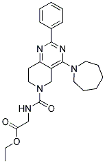 [(4-AZEPAN-1-YL-2-PHENYL-7,8-DIHYDRO-5H-PYRIDO[4,3-D]PYRIMIDINE-6-CARBONYL)-AMINO]-ACETIC ACID ETHYL ESTER Struktur