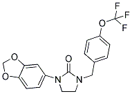 1-(1,3-BENZODIOXOL-5-YL)-3-[4-(TRIFLUOROMETHOXY)BENZYL]IMIDAZOLIDIN-2-ONE Struktur